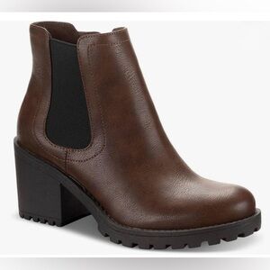 Sun + Stone Brown Ankle Boots Size 9.5